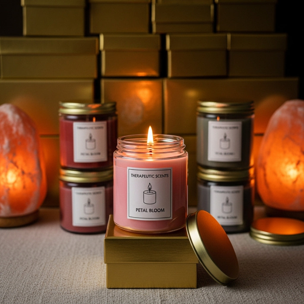 Petal Bloom Candle – Handmade Jasmine Sambac Soy Wax Candle | Midnight Garden Aroma (100g)