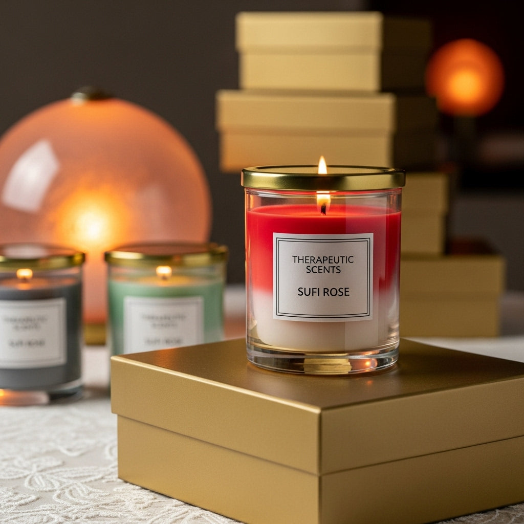 Sufi Rose Luxury Candle – Handmade Soy Wax with Floral Citrus Notes (100g)