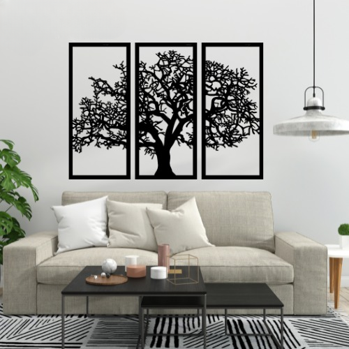 Wooden Tree Wall Décor – Stylish 3D Wall Art for Living Room & Bedroom