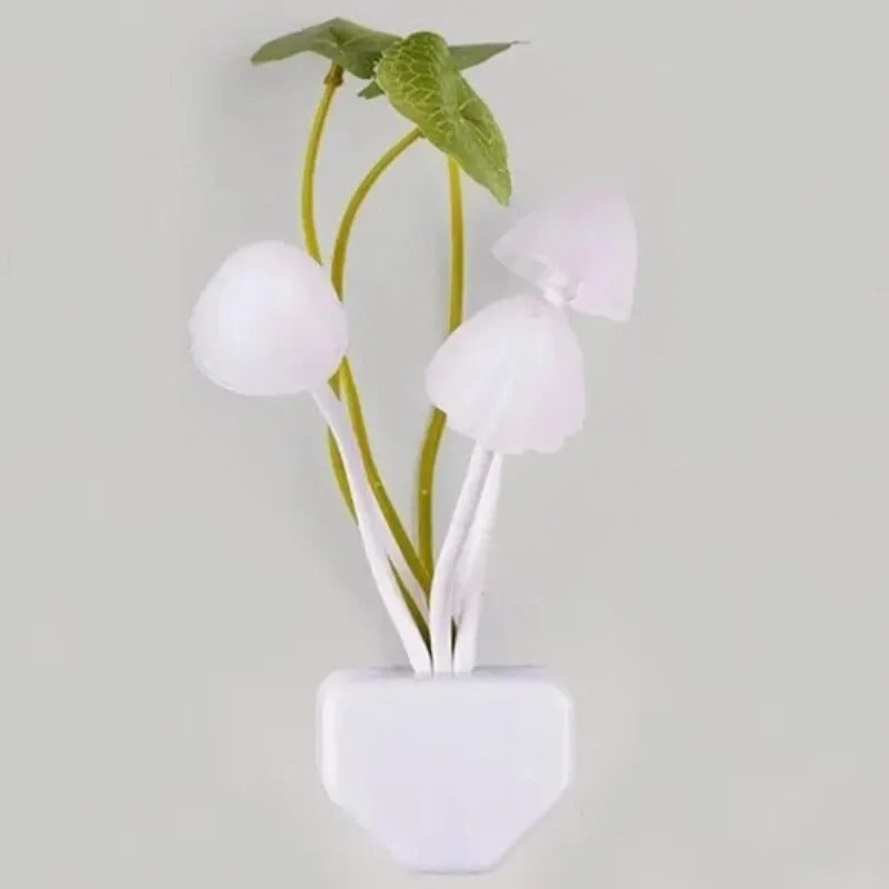 Aurora Mushroom Night Light – Luxe LED Glow with Sensor | EU & US Plug | Elegant 3-Color Ambient Lighting (220V)