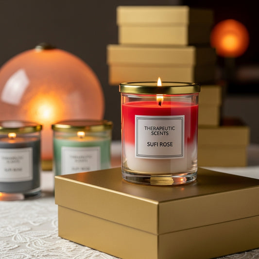 Sufi Rose Luxury Candle – Handmade Soy Wax with Floral Citrus Notes (100g)