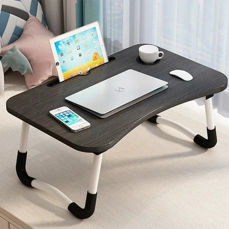 Premium Wooden Foldable Laptop Table | Multi-Functional Bed Tray, Study Desk, Drawing & Reading Stand | Portable Floor Laptop Stand