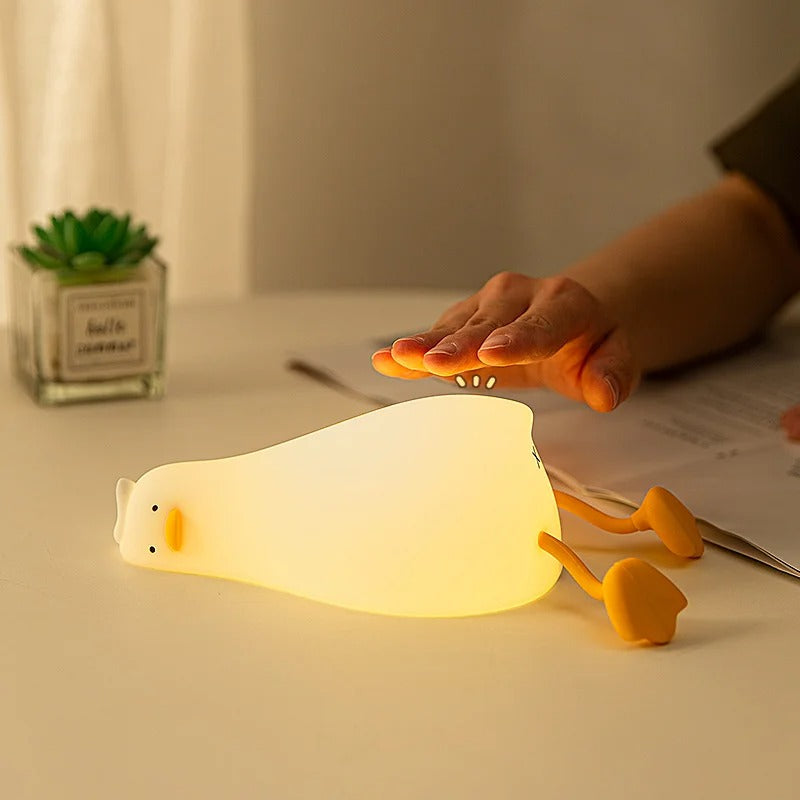 Rechargeable Duck LED Night Light – Cute Touch-Control Bedside Lamp