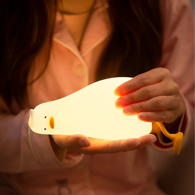 Rechargeable Duck LED Night Light – Cute Touch-Control Bedside Lamp