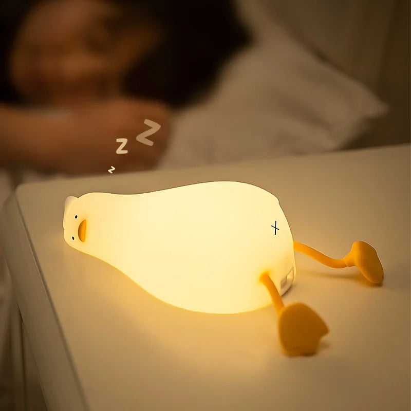 Rechargeable Duck LED Night Light – Cute Touch-Control Bedside Lamp