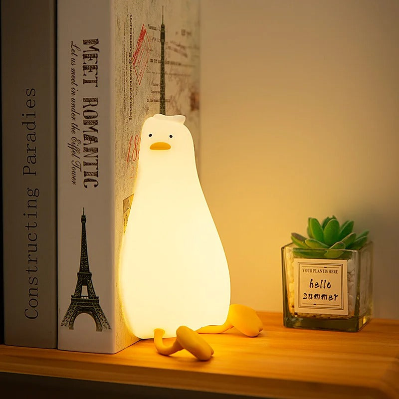 Rechargeable Duck LED Night Light – Cute Touch-Control Bedside Lamp